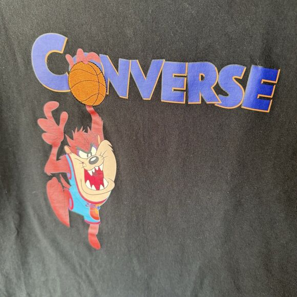 Converse x Space Jam Taz T Shirt Black Sz XL Oversized Fit‎ 100% Cotton - Picture 12 of 12